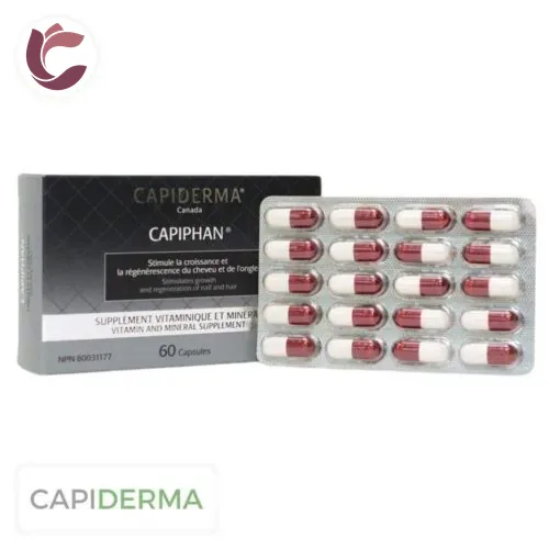 CAPIDERMA Capiphan Cheveux et Ongles Croissance et Regeneration 60 Gelules