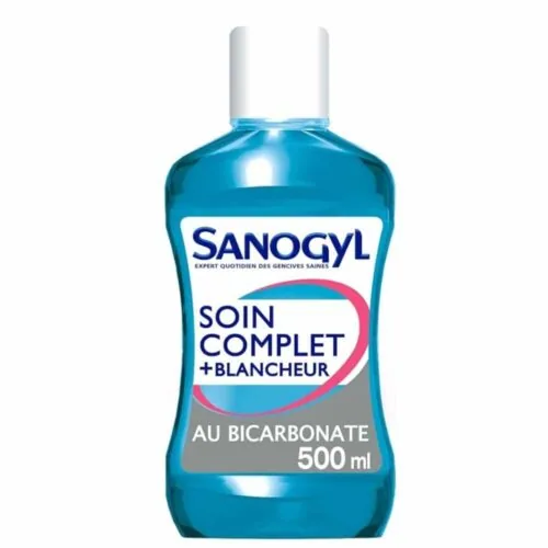 SANOGYL Bain de Bouche Soin Complet +Blancheur au Bicarbonate 500ml