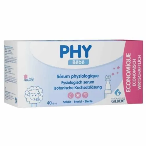 GILBERT PHY Bebe Serum PHYSIOLOGIQUE Solution Nasale Ophtalmique 40x 5ml