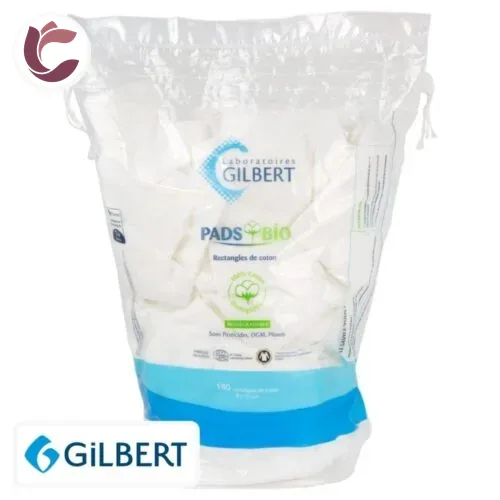 GILBERT Pads Bio Rectangles de Cotons 180u