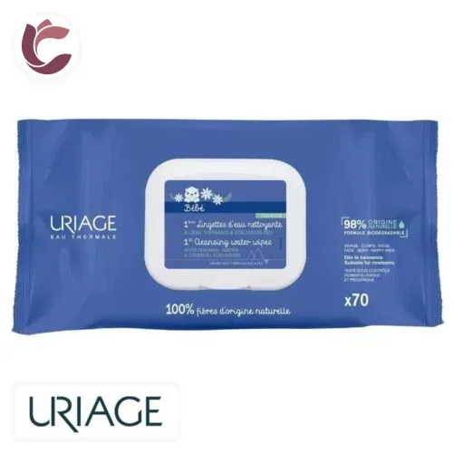 URIAGE Bebe 1eres Lingettes D’eau Nettoyante 70u