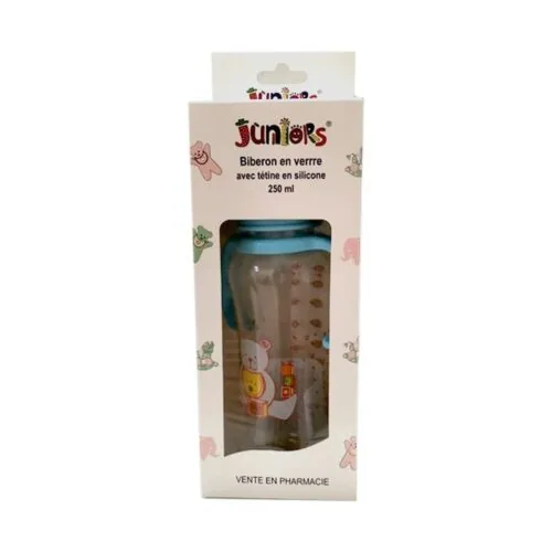 JUNIORS Biberons en Verre+Poignet GM 250ml (fille/ Gracon)