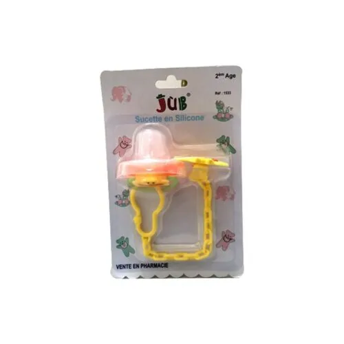 JUNIORS Sucette en Silicone Jub 2eme Age +Couvercle
