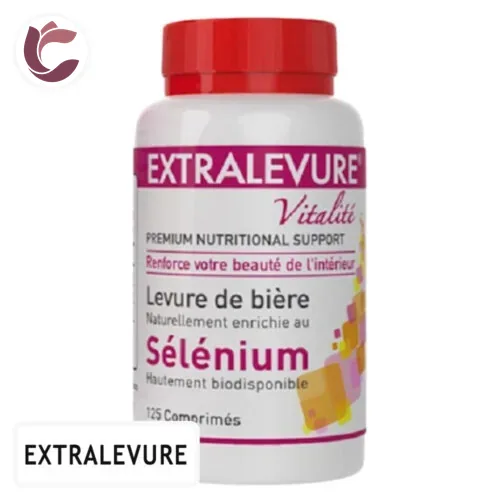 EXTRALEVURE Vitalite Levure de Biere au Selenium 125 Comprimes