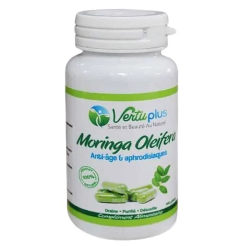 VERTUPLUS Moringa Oleifera Anti-Age et Aphrodisiaque 90 Gelules