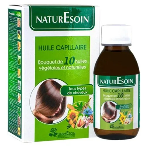 NATURESOIN Huile Capillaire Bouquet de 10 Huiles Vegetales et Naturelles 125ml