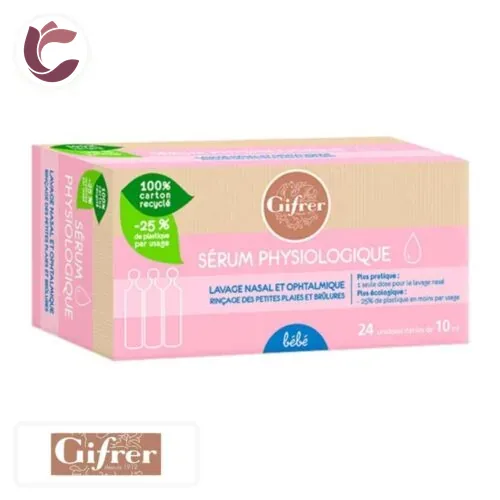 GIFRER Bebe Serum PHYSIOLOGIQUE Lavage Nasal et Ophtalmique 24x 5ml