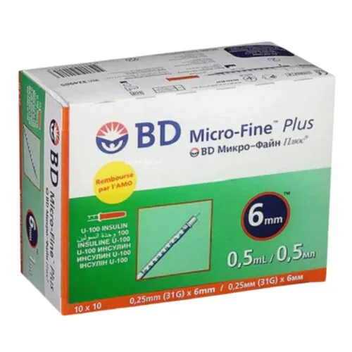 BD MICRO-FINE Plus Aiguille Insuline 31g/6mm 100u