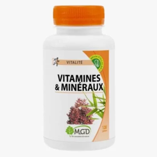 MGD NATURE Vitalite Vitamines et Mineraux 120 Gelules