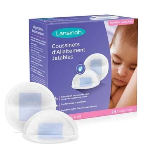 LANSINOH Coussinets D’allaitement Jetables Blue Lock 24u