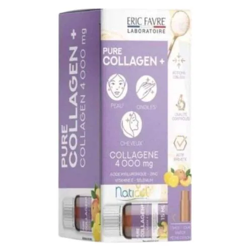 ERIC FAVRE Pure Collagen+ Saveur Peche Citron Ampoules 10x 15ml