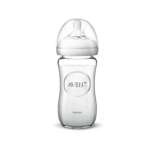 AVENT BIBERON NATURAL EN VERRE 240ML Scf053/17