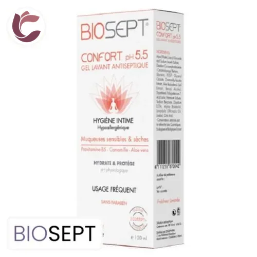 BIOSEPT Confort PH 5.5 Gel Lavant Antiseptique Hygiene Intime 200ml