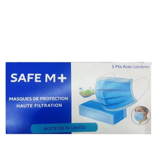 Safe M+ Maques de Protection Haute Filtration 50 Piéces