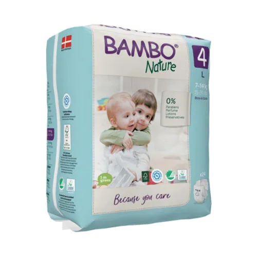 BAMBO NATURE 4, couches L 7-14kg/48un