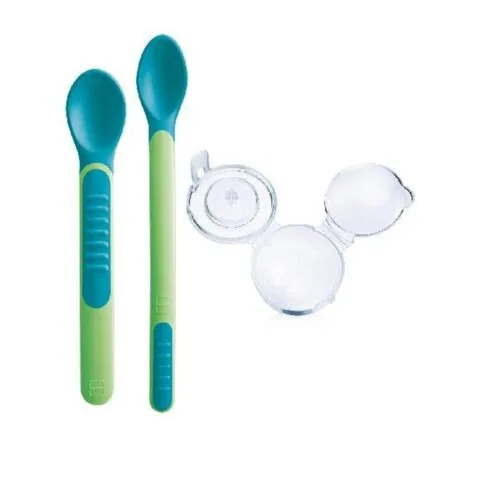 MAM BABY Cuilleres avec Couvercles Sensibles +6m