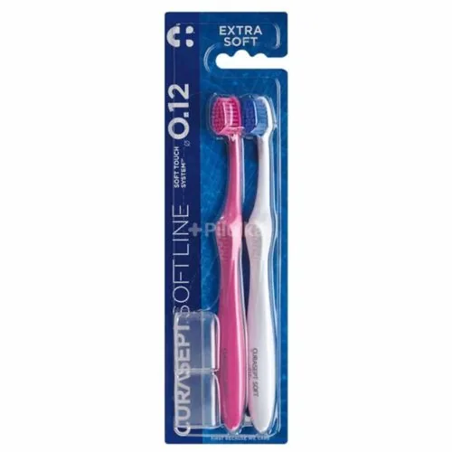 CURASEPT Softline 0.12 Extra Soft Pack Brosses a Dents Rose et Blanc 2u