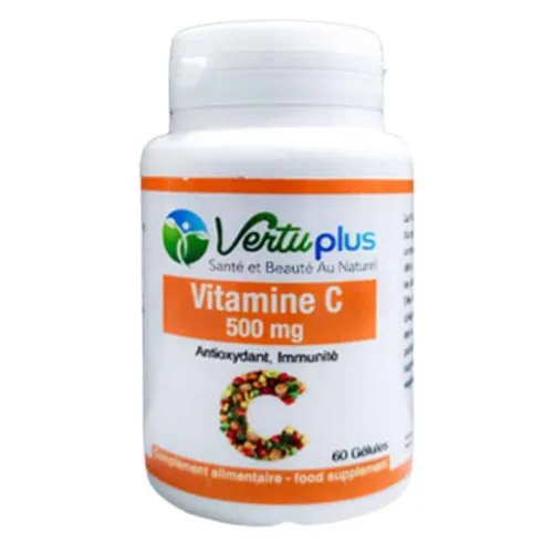 VERTUPLUS Vitamine C Antioxydant et Immunite 500mg 60 Gelules