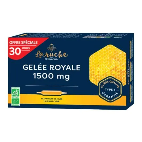 DIETAROMA La Ruche Gelee Royale 1500mg Ampoules Bio 30x 15ml