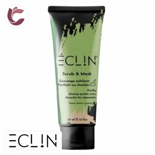 ECLIN Scrub et Mask Gommage Exfoliant Purifiant au Charbon 125ml