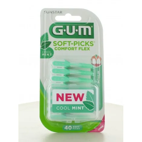 GUM Soft Picks Confort Menthole 40pcs 670