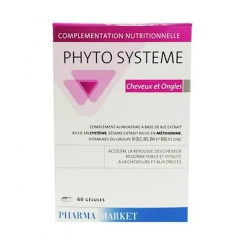 PHARMA MARKET Phyto Systeme Cheveux et Ongles 60gelules