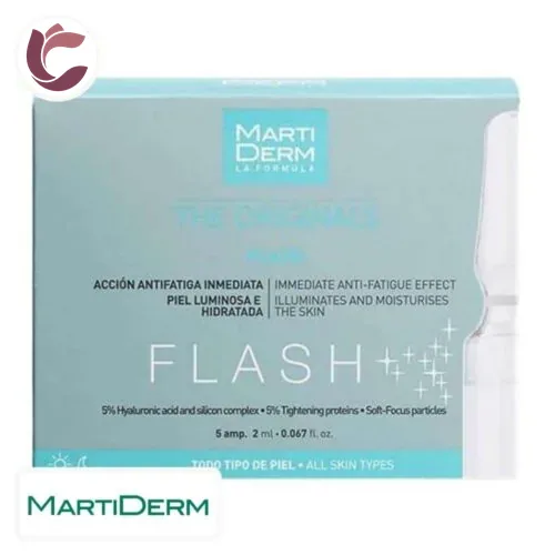 MARTI DERM The Originals Flash Anti-Fatigue, Illumine et Hydrate Ampoules 5x 2ml