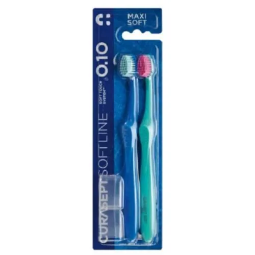 CURASEPT Softline 0.10 Maxi Soft Pack Brosses a Dents Bleu et Vert 2u