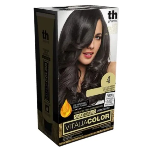 TH-PHARMA Vitalia Color Coloration Capillaire sans Ammoniac Th-Pharma N 4.0 Chatain Moyen