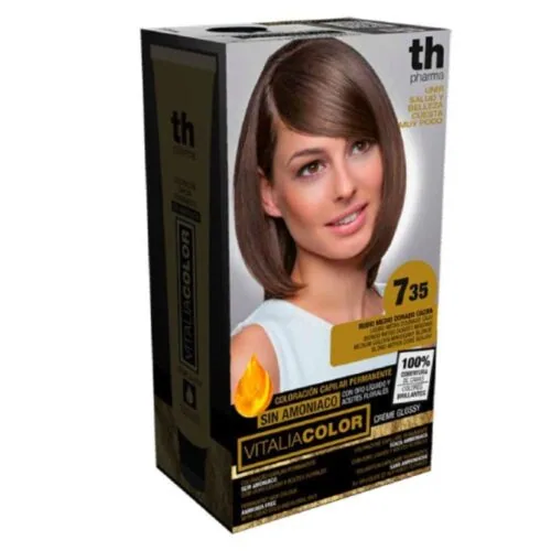 TH-PHARMA Vitalia Color Coloration Capillaire sans Ammoniac Th-Pharma N 7.35 Blond Moyen Dore Acajou