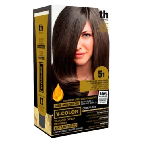 TH-PHARMA Vitalia Color Coloration Capillaire sans Ammoniac Th-Pharma N 5.1 Chatain Clair Fonce Cendre