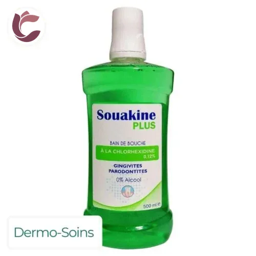 DERMO-SOINS Souakine Bain de Bouche Plus Chlorhexidine 0,12% 500ml