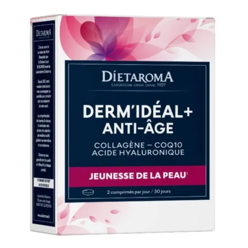 DIETAROMA Derm Ideal Plus Collagene, Coq10 et Acide Hyaluronique 60 Comprimes