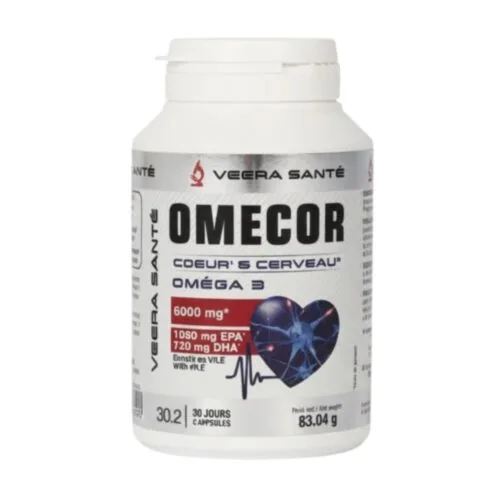 VEERA Omecor Omega 3 Coeur et Cerveau 6000mg (ex ERIC Favre) 60 Gelules