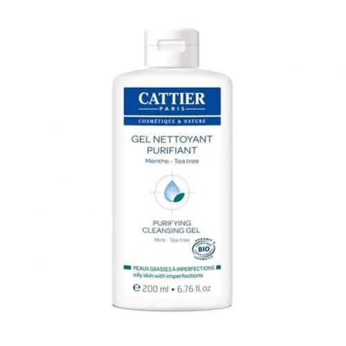 CATTIER Peau Grasse a Imperfections Gel Nettoyant Purifiant Menthe 200ml