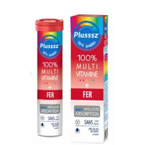 PLUSSSZ Multivitamine + Fer 100% 20cps