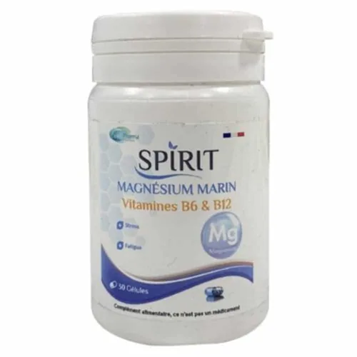 SPIRIT PHARMA Magnesium Marin et Vitamine B6 et B12 30 Gelules
