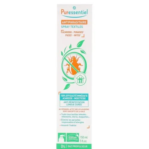 PURESSENTIEL Assainissant Spray Textiles Antiparasitaire 150ml