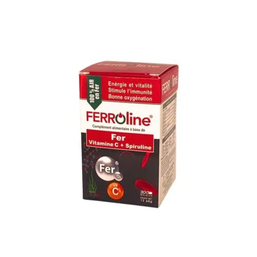 FERROLINE Fer Vitamine C et Spiruline 30gelules