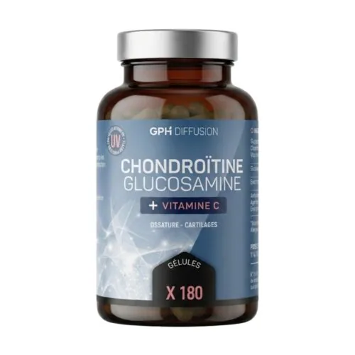 GPH DIFFUSION Chondroitine Glucosamine + Vitamine C Ossature 461,40mg 180 Gelules