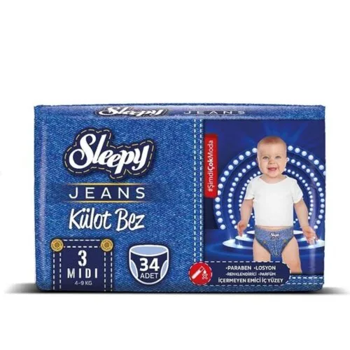 SLEEPY Jeans 3, Pants Midi 4-9kg/ 34pcs