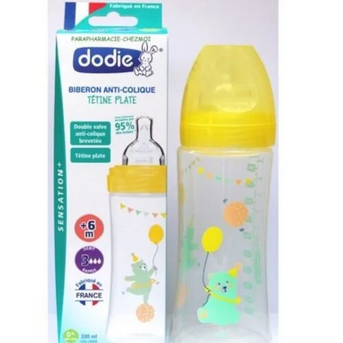 DODIE Biberon Senstation+ Tetine Plate 330ml + 6m Jardin