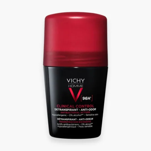 VICHY Homme Deodorant Roll-On Clinical Control Detranspirant Anti-Odeur 96h 50ml