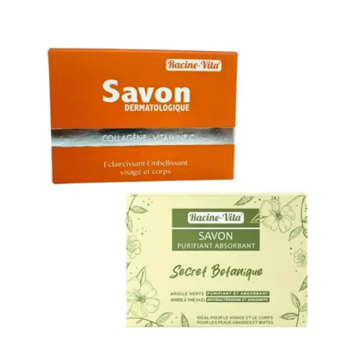 RACINE-VITA Duo Pack Savon a la Vitamine C + Savon Botanique