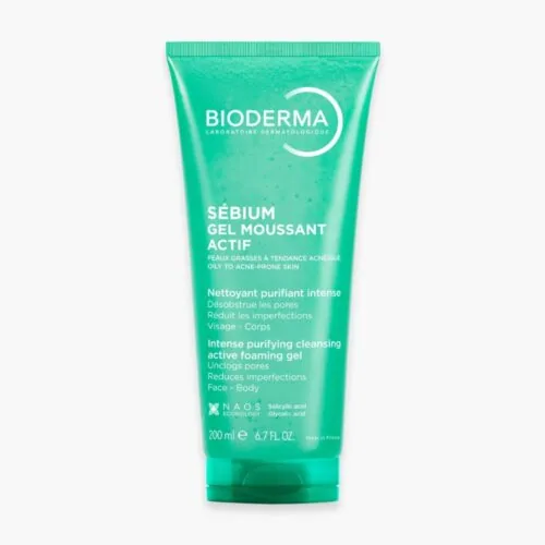 BIODERMA Sebium Gel Moussant Actif Nettoyant Purifiant Intense 200ml