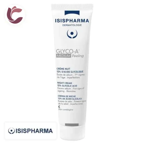 ISISPHARMA Glyco-A Medium Peeling Creme Nuit 12% D’acide Glycolique 30ml