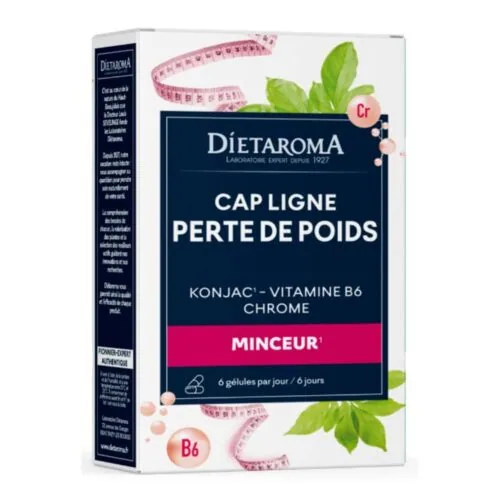 DIETAROMA Cap Ligne Konjac et Chrome Perte de Poids 40 Comprimes