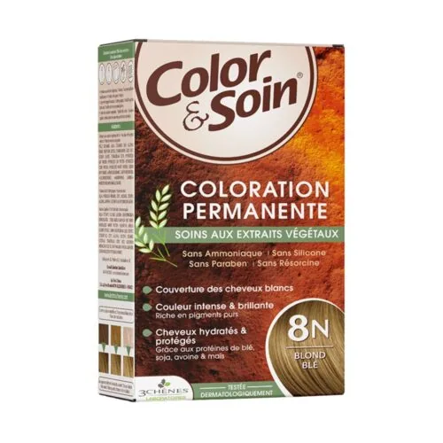 LES 3 CHENES Color et Soin Coloration Cheveux Permanente aux Extraits Vegetaux 8n Blond Ble