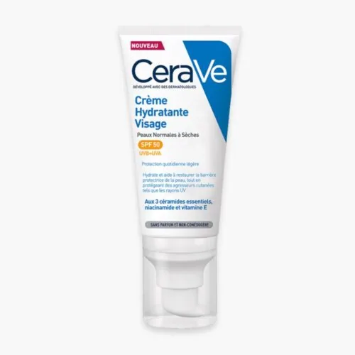 CERAVE Creme Hydratante Visage Peau Normale a Seche SPF50 52ml