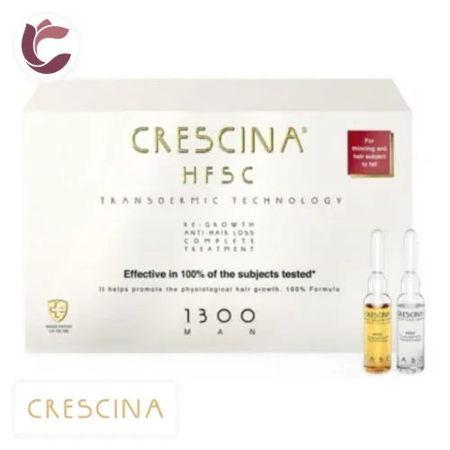 CRESCINA HFSC Homme 1300 Traitement Anti-Chute Complet Ampoules 10+ 10u